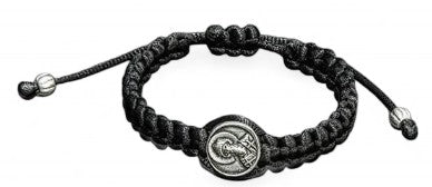 Βραχιόλι Μακραμέ με Επάργυρο Στοιχείο Αγίου Σπυρίδωνος