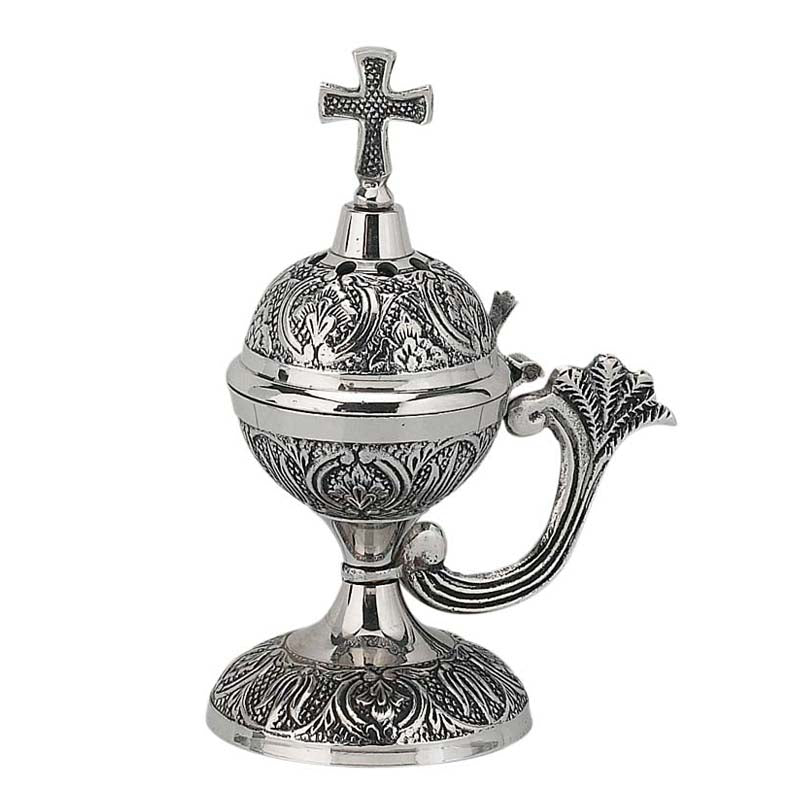 Θυμιατό Μπρούτζινο Επιτραπέζιο - Σκαλιστό Λαβή Φύλλο