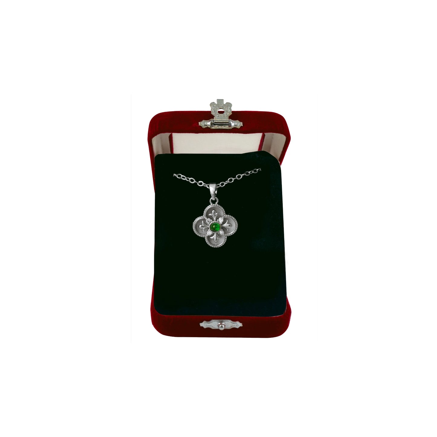 Σταυρός Λαιμού Φίλντισι Πέτρα - 2 Χρώματα