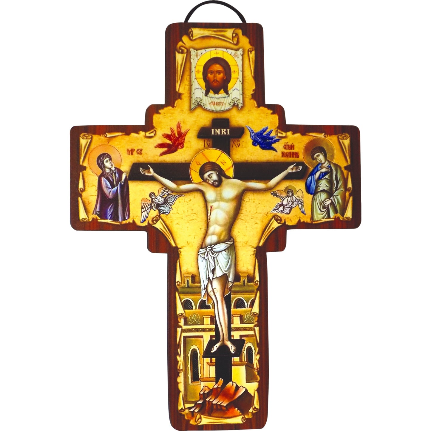 Κρεμαστός Ξύλινος Σταυρός Ιησούς Χριστός – Σε 5 Σχέδια
