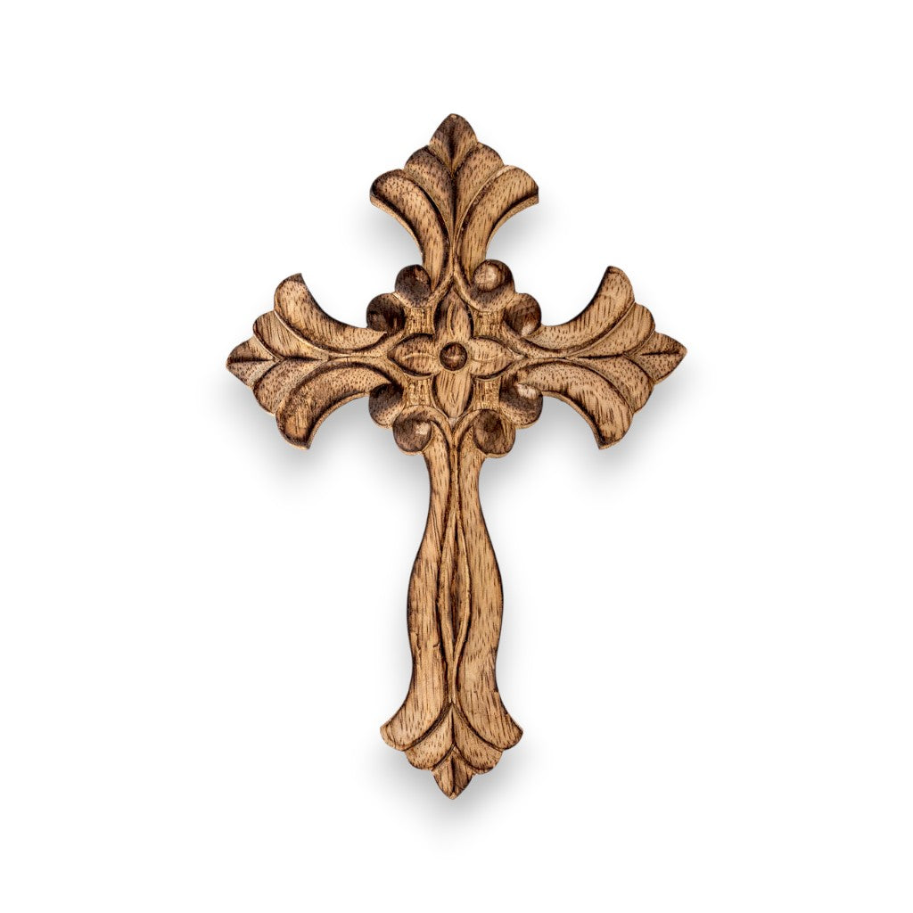 Σταυρός Ξύλινος Σκαλιστός 20×14 cm — Χειροποίητος