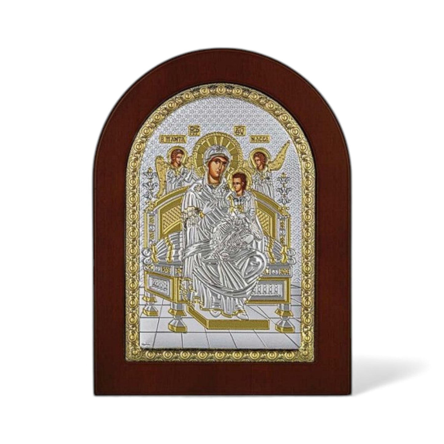 Παναγία η Παντάνασσα – Ασημένια Εικόνα Οβάλ