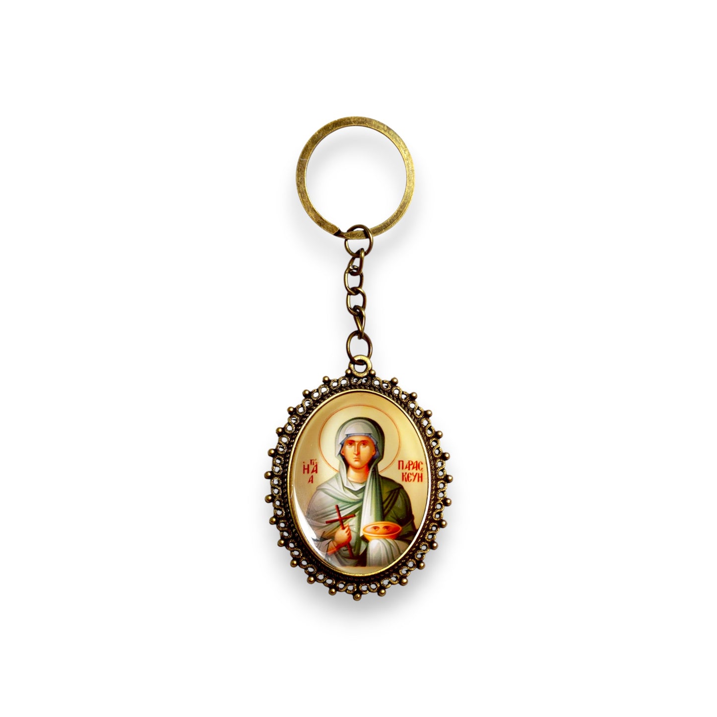 Μεταλλικό Μπρελόκ Άγιος Νικόλαος – Σε 14 Αγίους, Με Επικάλυψη Ρητίνης