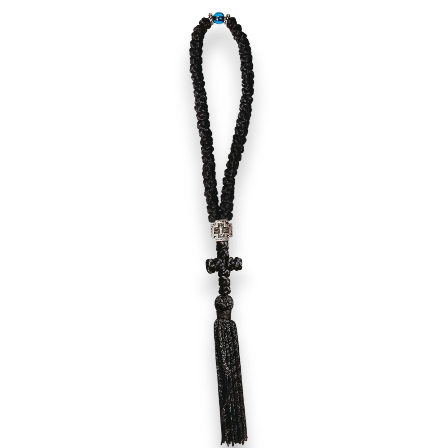 Προσευχητάρι 50 Κόμπων Με Φούντα – Μεταξωτή Κλωστή & Μεταλλικός Σταυρός