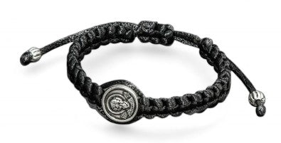 Βραχιόλι Μακραμέ με Επάργυρο Στοιχείο Αγίου Νικολάου