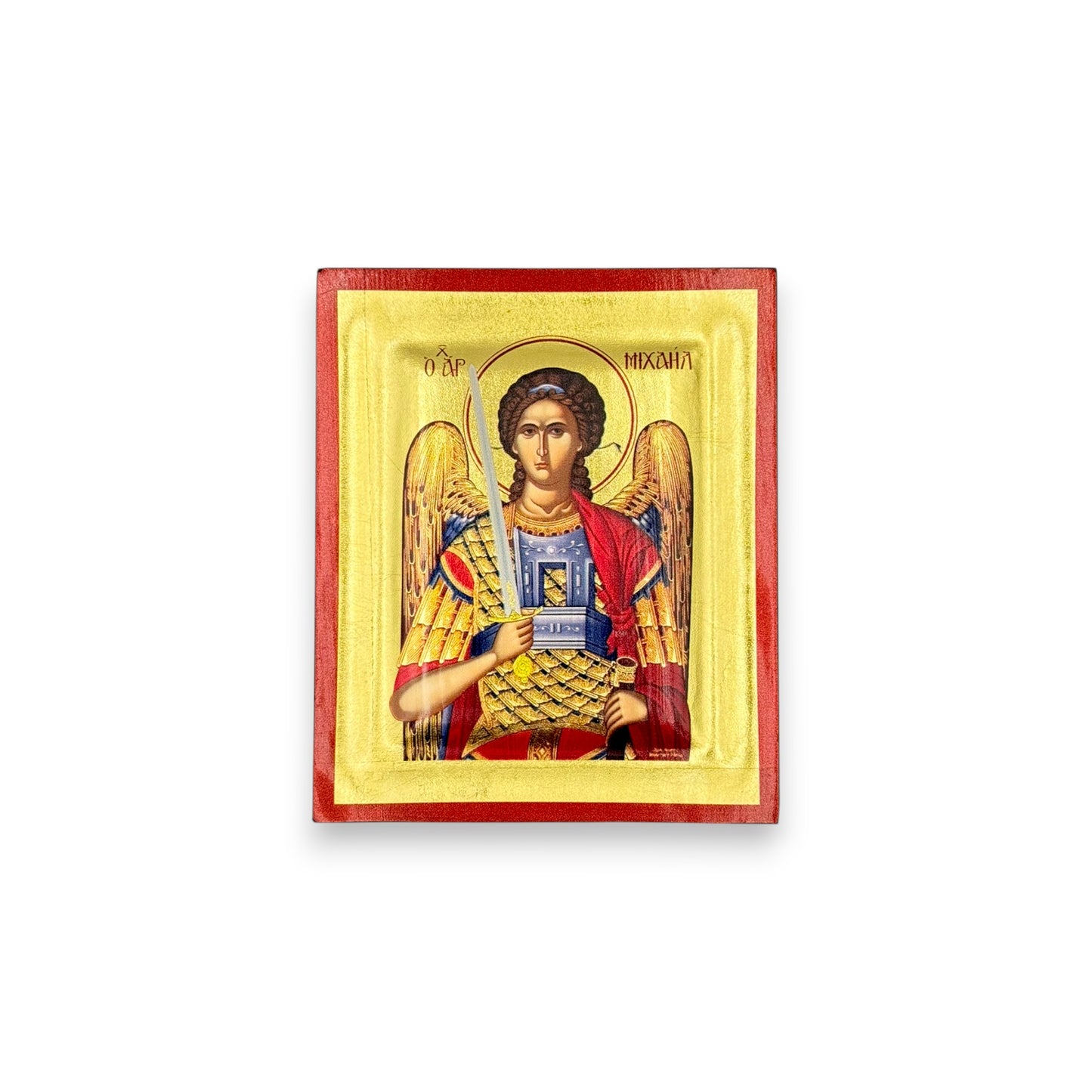 Ένσκαπτη Χειροποίητη Εικόνα σε Ξύλο - Αρχάγγελος Μιχαήλ