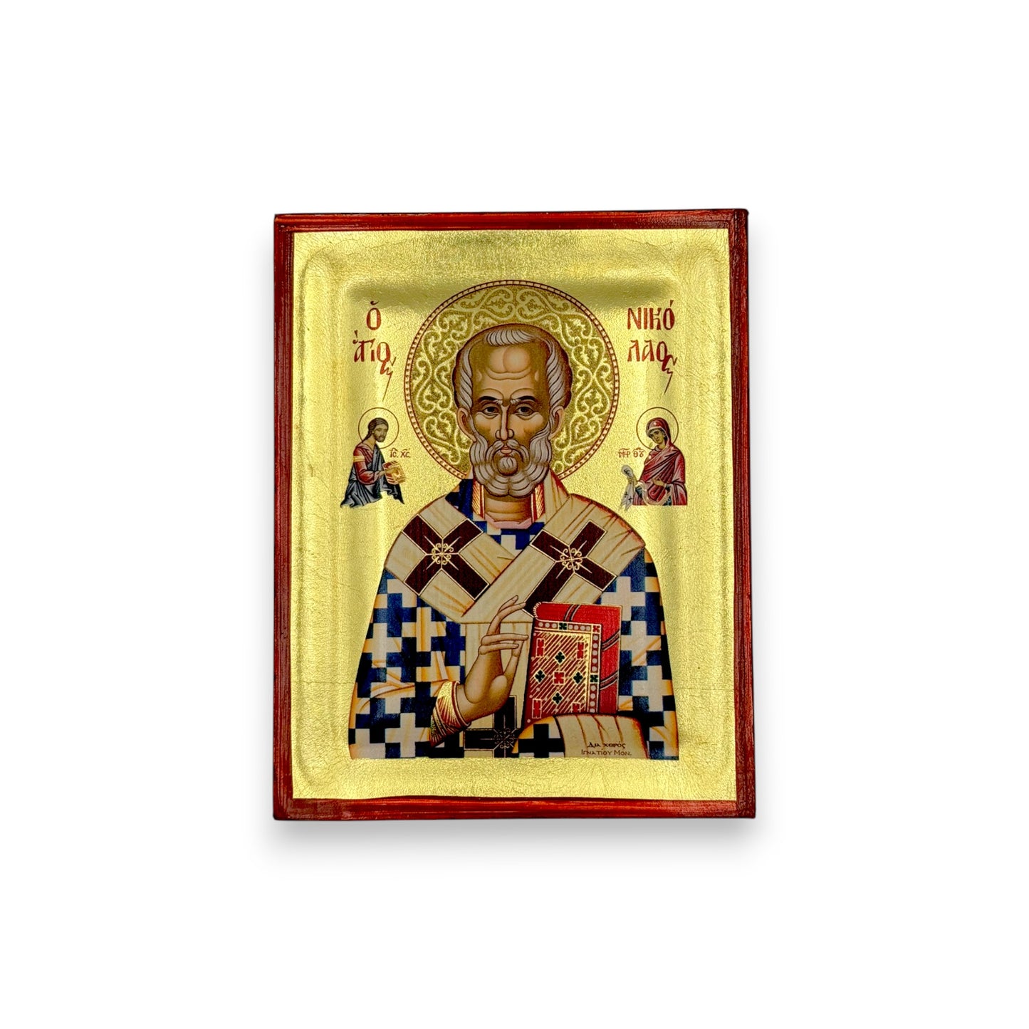 Ένσκαπτη Χειροποίητη Εικόνα σε Ξύλο - Άγιος Νικόλαος