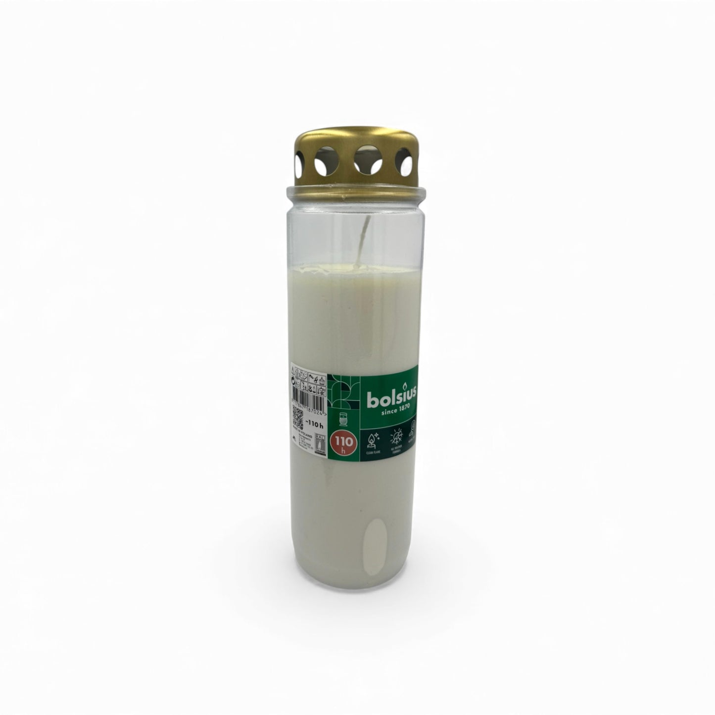 Κερί Αφιέρωσης Άσπρο με Καπάκι 110 Ωρών