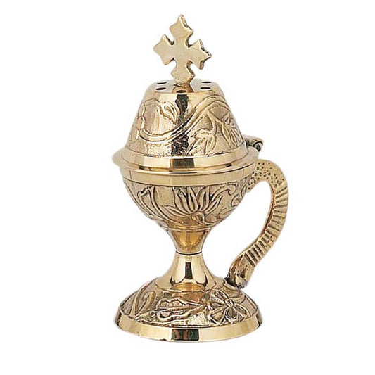 Θυμιατό Μπρούτζινο Επιτραπέζιο - Σκαλιστό Μικρό