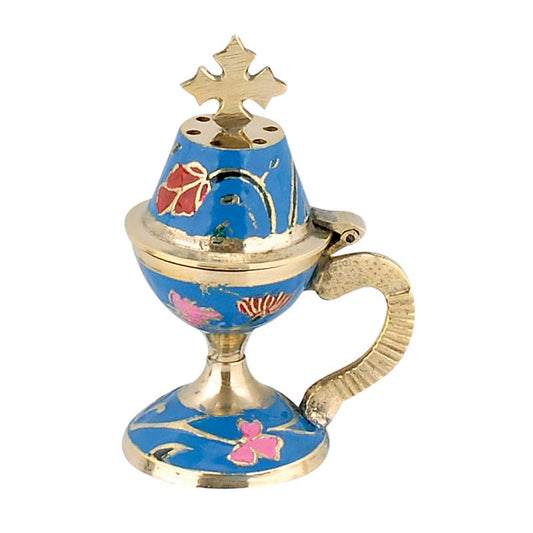 Θυμιατό Μπρούτζινο Επιτραπέζιο Γαλάζιο - Μικρό Χρώματα