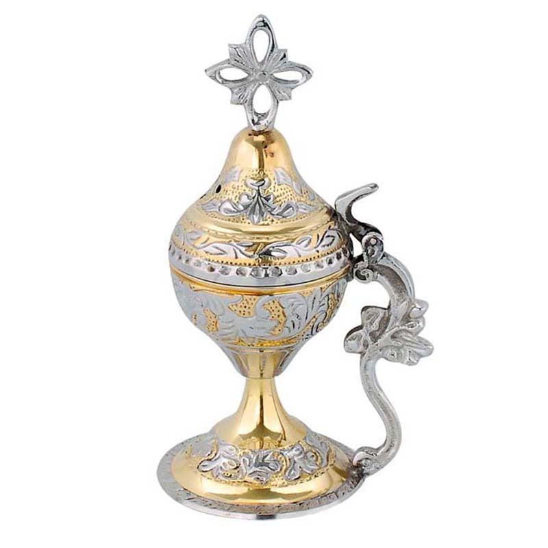 Θυμιατό Μπρούτζινο Επιτραπέζιο Δίχρωμο - Τέσσερα Χρώματα