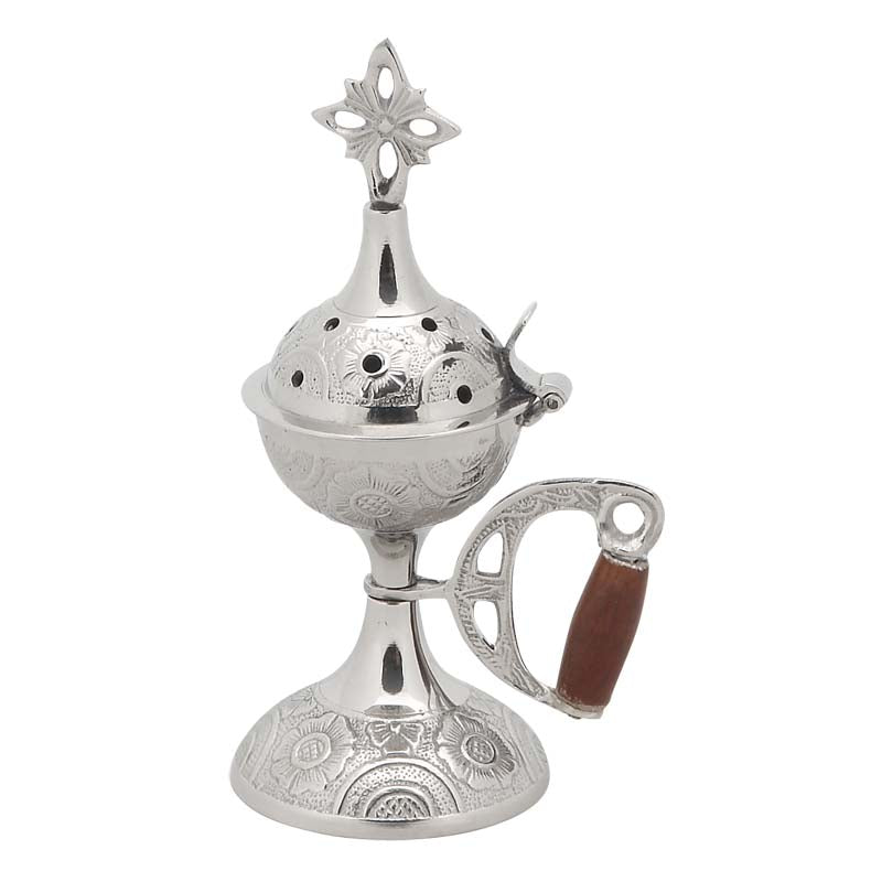 Θυμιατό Μπρούτζινο Επιτραπέζιο Δίχρωμο - Ξύλινη Λαβή Ψηλό