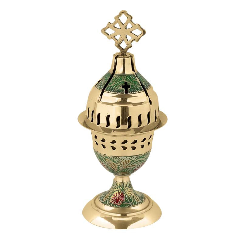 Καντήλι Μπρούτζινο Πολύχρωμο Γαλάζιο - Επιτραπέζιο