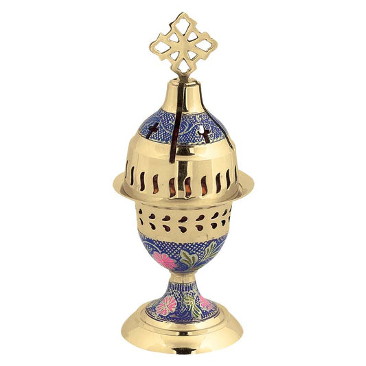 Καντήλι Μπρούτζινο Πολύχρωμο Μωβ - Επιτραπέζιο