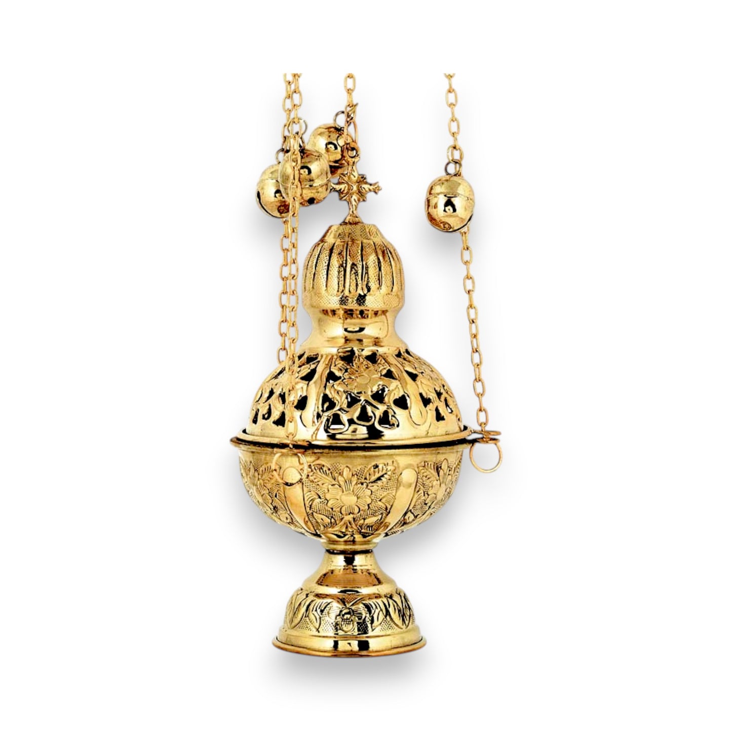 Ιερατικό Θυμιατό Επινικελωμένο Σκαλιστό με Λεπτομέρειες - 2 Χρώματα