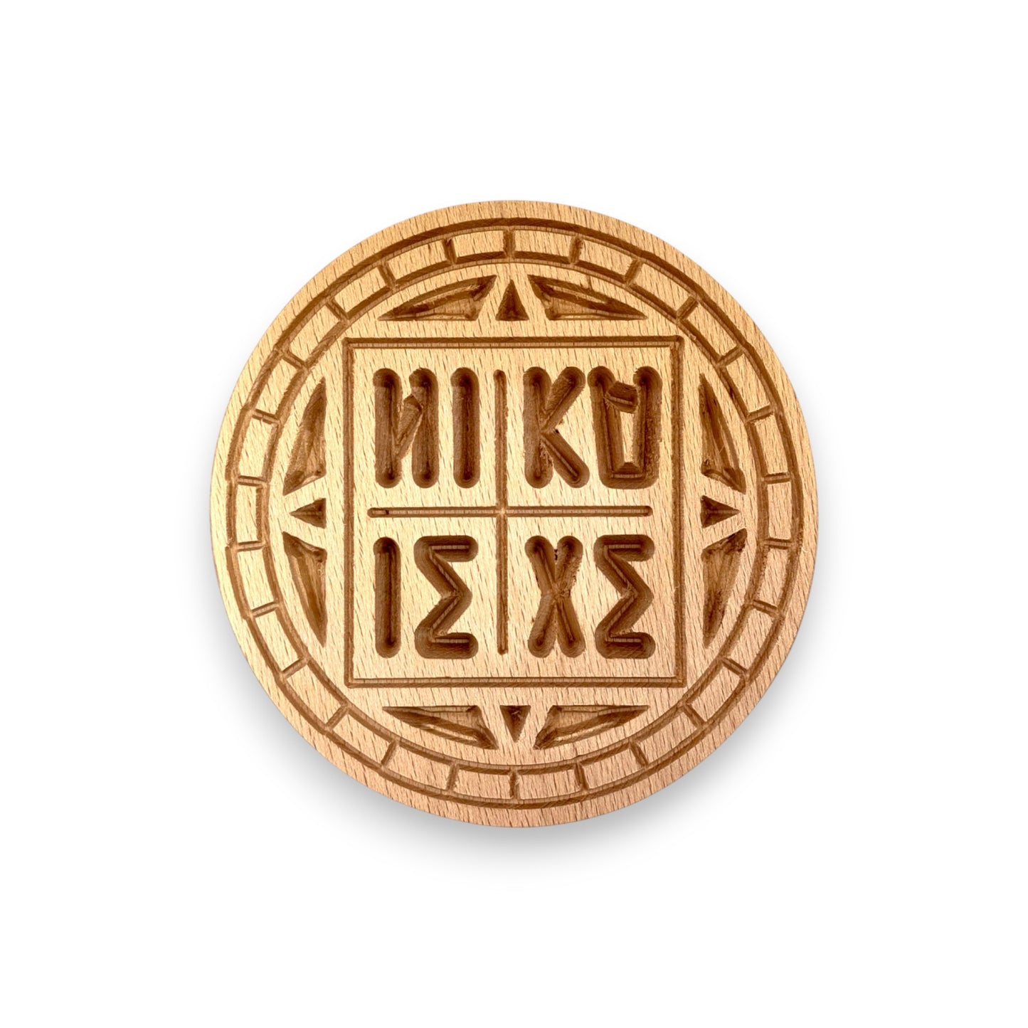 Σφραγίδα Προσφόρου Ξύλινη - ΙΣ ΧΣ ΝΙ ΚΑ 16cm