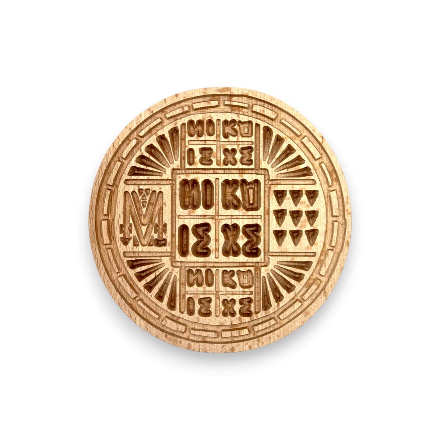 Σφραγίδα Προσφόρου Ξύλινη - Γραμμές 16cm