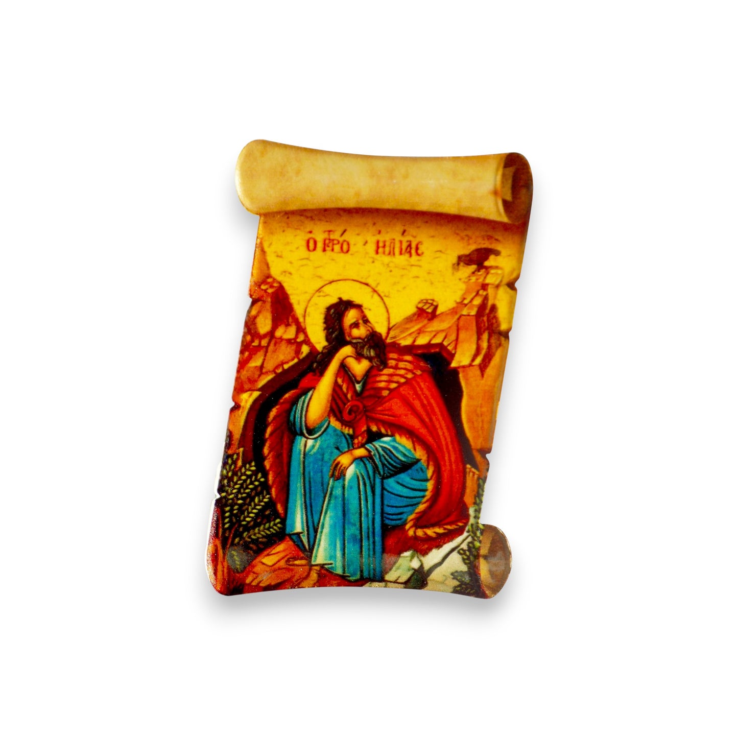 Κεραμικό Μαγνητάκι Σχήμα Παπύρου Άγιος Παίσιος - Σε 10 Αγίους