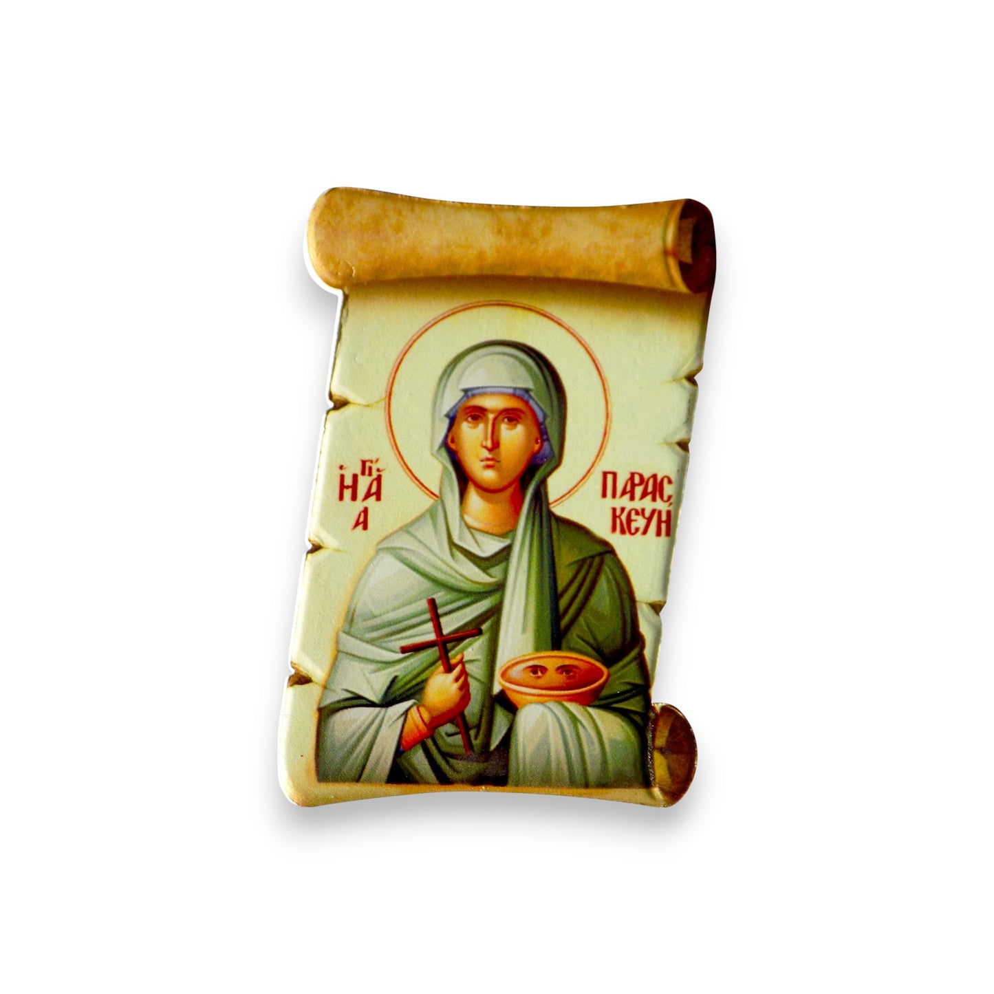 Κεραμικό Μαγνητάκι Σχήμα Παπύρου Άγιος Παίσιος - Σε 10 Αγίους