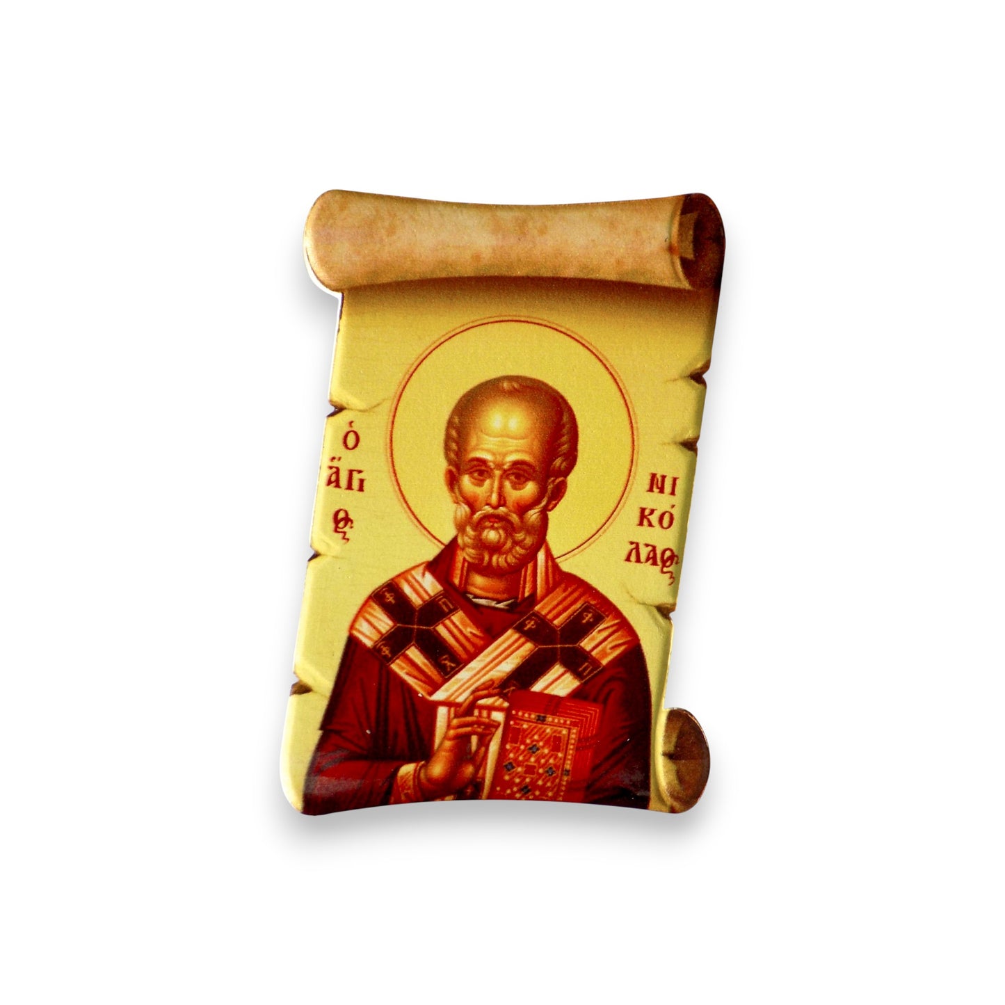 Κεραμικό Μαγνητάκι Σχήμα Παπύρου Άγιος Παίσιος - Σε 10 Αγίους