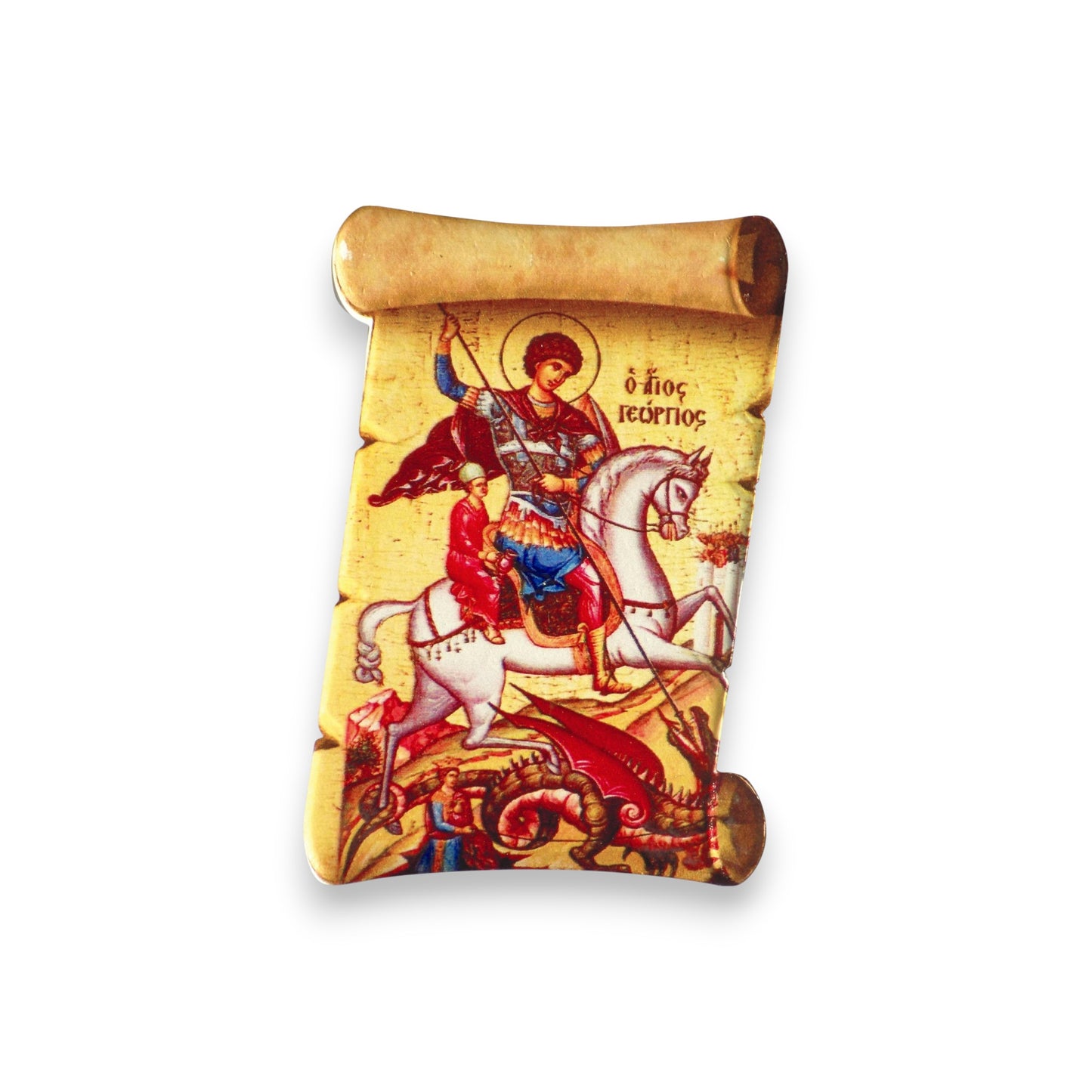 Κεραμικό Μαγνητάκι Σχήμα Παπύρου Άγιος Παίσιος - Σε 10 Αγίους