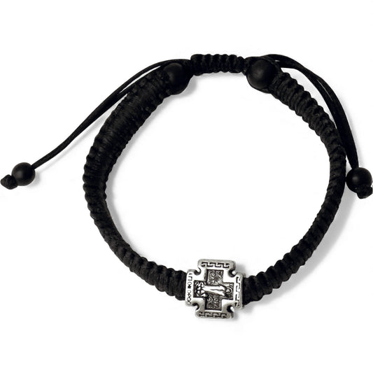 Χειροποίητο Κομποσχοίνι Μακρεμέ - Μεταλλικός Σταυρός