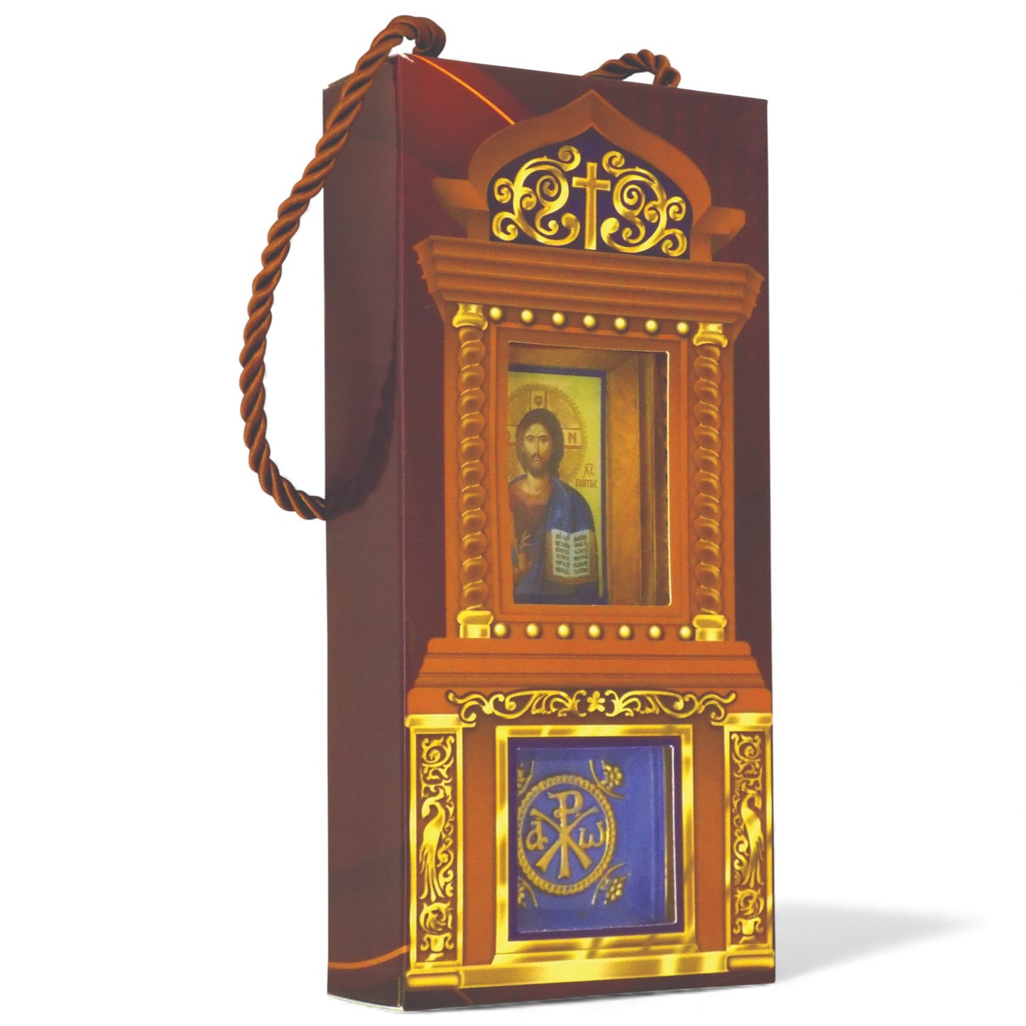 Επιτραπέζιο & Επιτοίχιο Κεραμικό Προσκυνητάρι με Θήκη Δώρου - Πράσινο