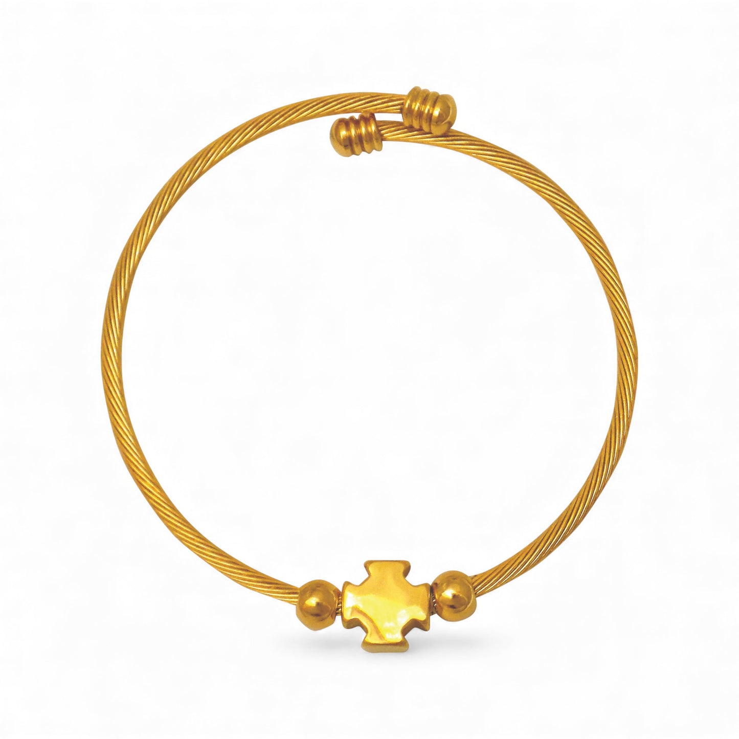 Ατσάλινο Βραχιόλι Ανοιγόμενο Χρυσό