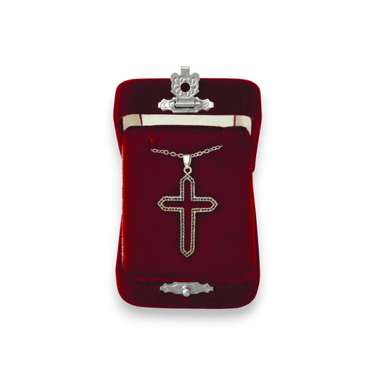 Σταυρός Λαιμού Ατσάλινος Περίγραμα - 2 Χρώματα