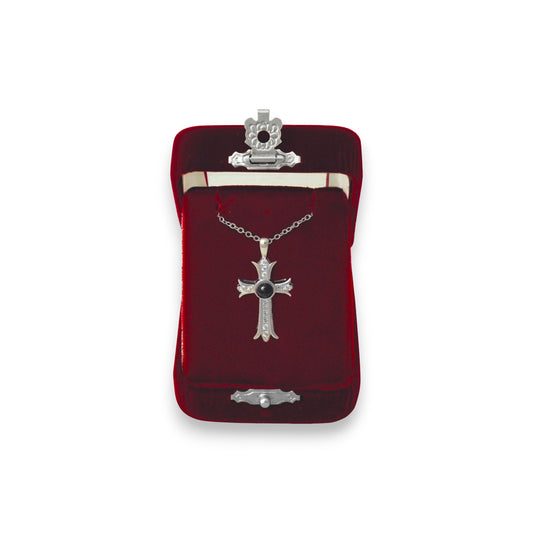 Σταυρός Λαιμού Ατσάλινος Γωνίες Παναγία - 3 Χρώματα