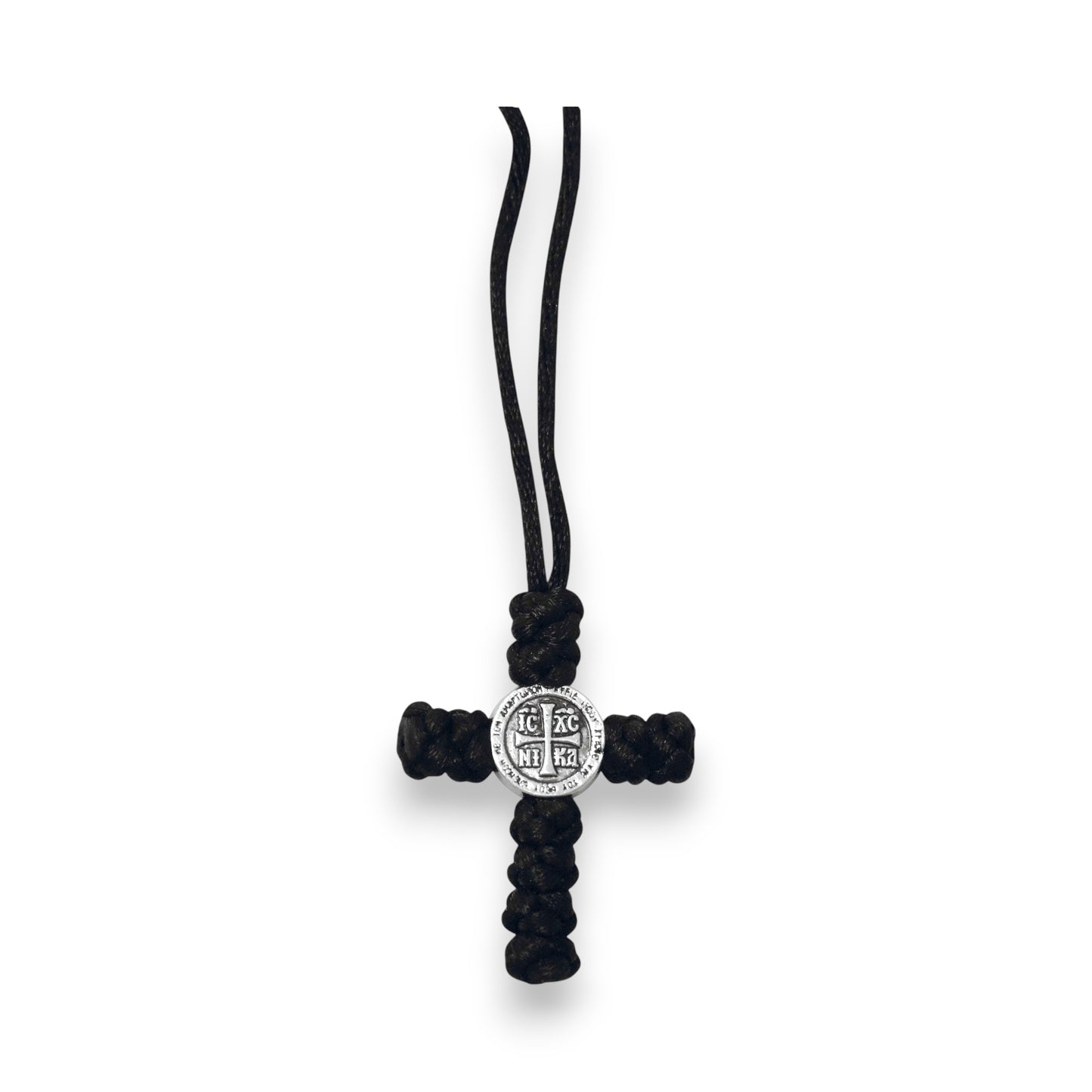 Χειροποίητος Σταυρός Λαιμού με Μέταλλο – Κομποσχοίνι