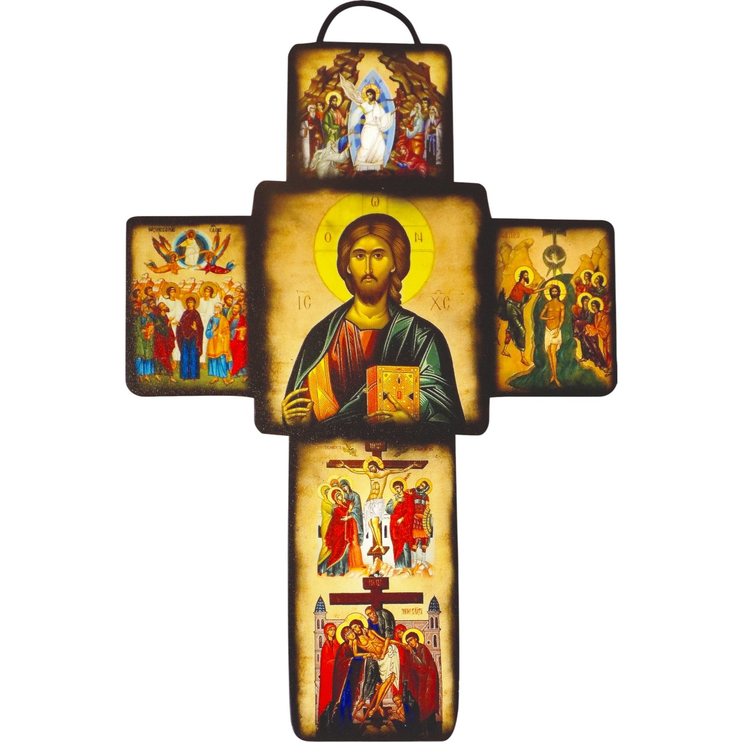 Κρεμαστός Ξύλινος Σταυρός με Εκτύπωση – Σε 5 Σχέδια