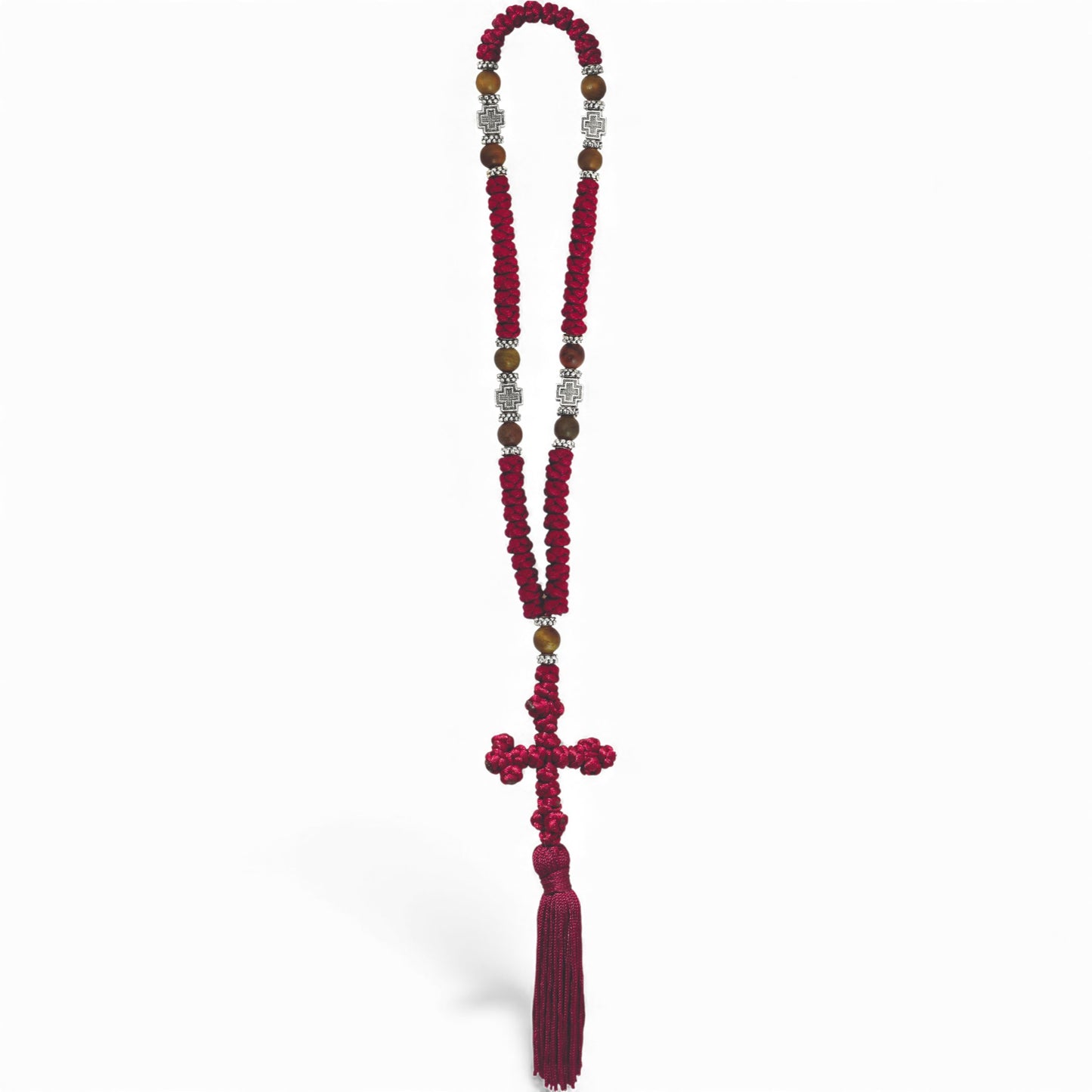 Προσευχητάρι 50 Κόμποι Κόκκινο - Πλουμιστό