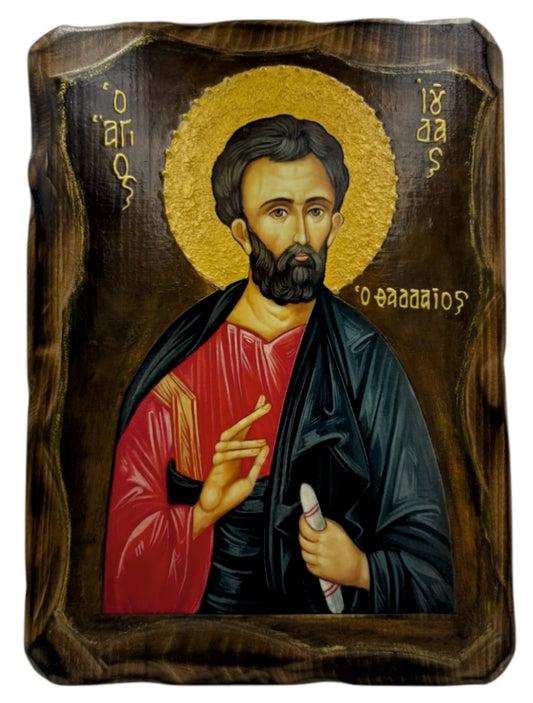 Εικόνα Αγίου Θαδδαίου - Σκαλιστή Χειροποίητη