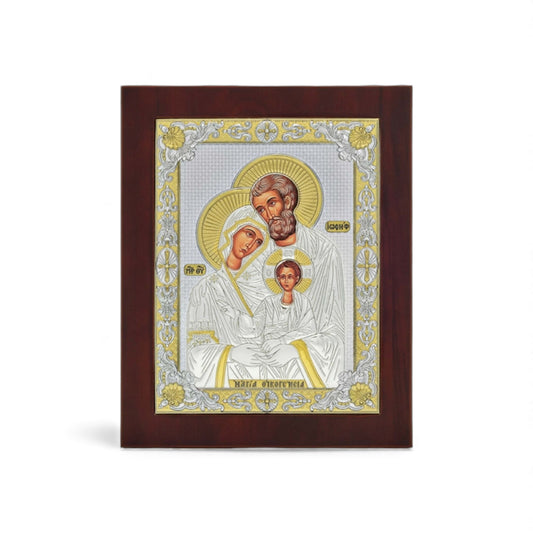 Αγία Οικογένεια – Ασημένια Εικόνα Τετράγωνη