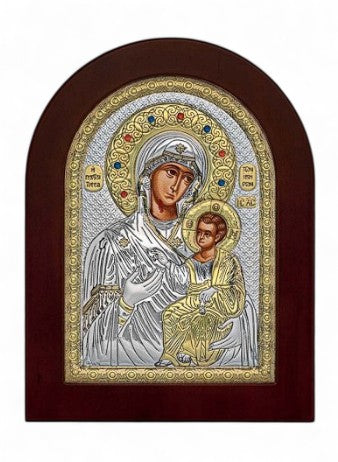 Παναγία η Πορταΐτισσα – Ασημένια Εικόνα Οβάλ