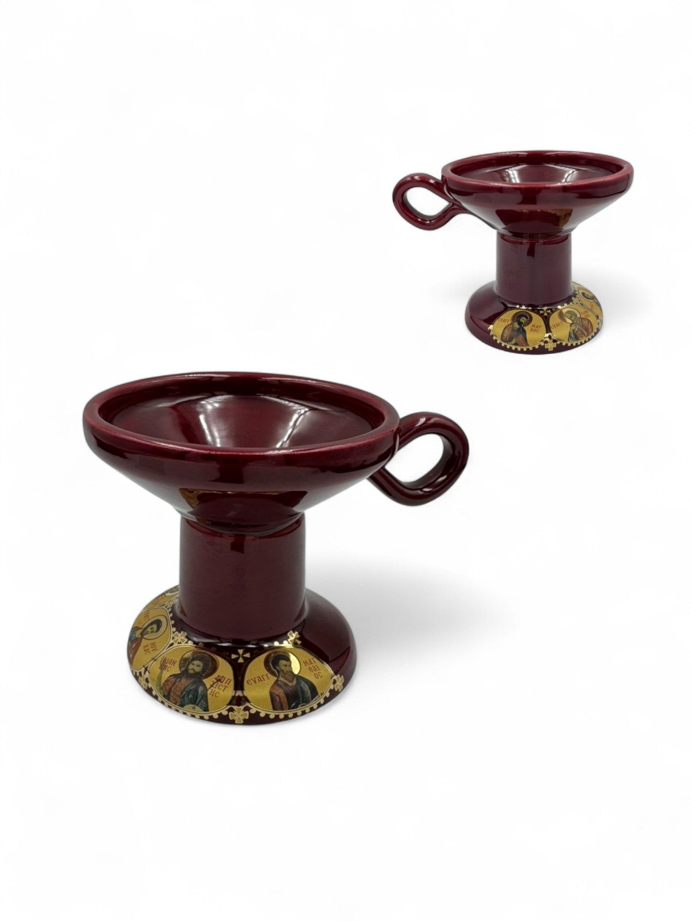 Λιβανιστήρι Πήλινο Μεσαίο Εκρού Γαλάζιο - 6 Χρώματα