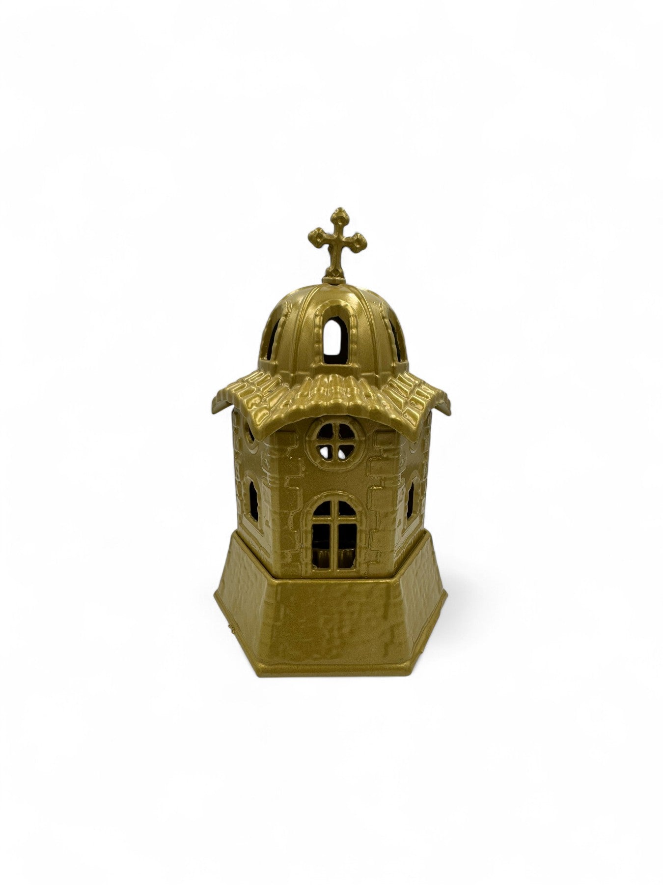 Μεταλλικό Καντήλι Εκκλησάκι Πράσινο - 4 Χρώματα