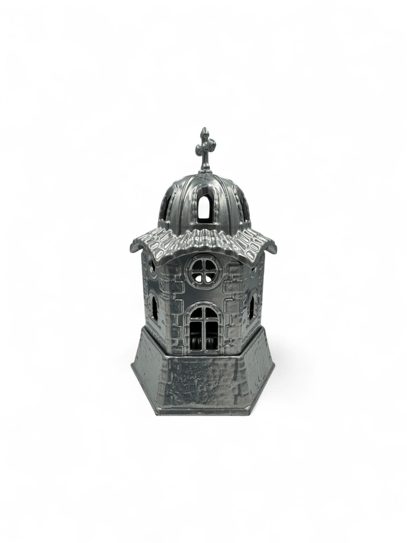 Μεταλλικό Καντήλι Εκκλησάκι Πράσινο - 4 Χρώματα