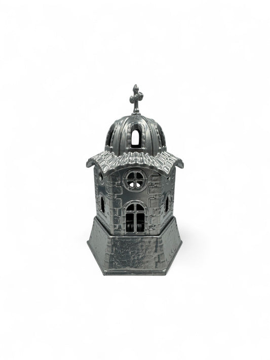 Μεταλλικό Καντήλι Εκκλησάκι Πράσινο - 4 Χρώματα