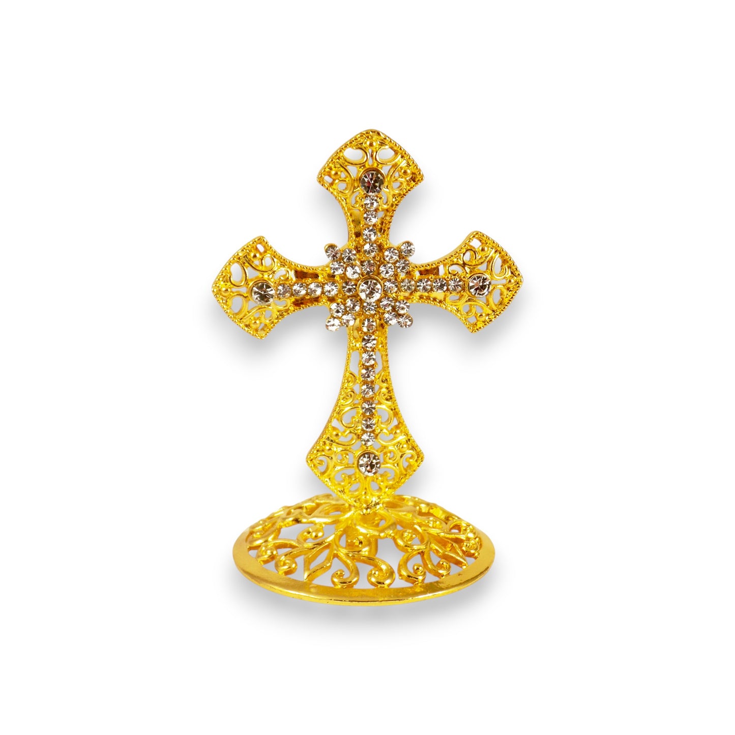 Μεταλλικός Επιτραπέζιος Σταυρός – 2 Χρώματα Κυρτός