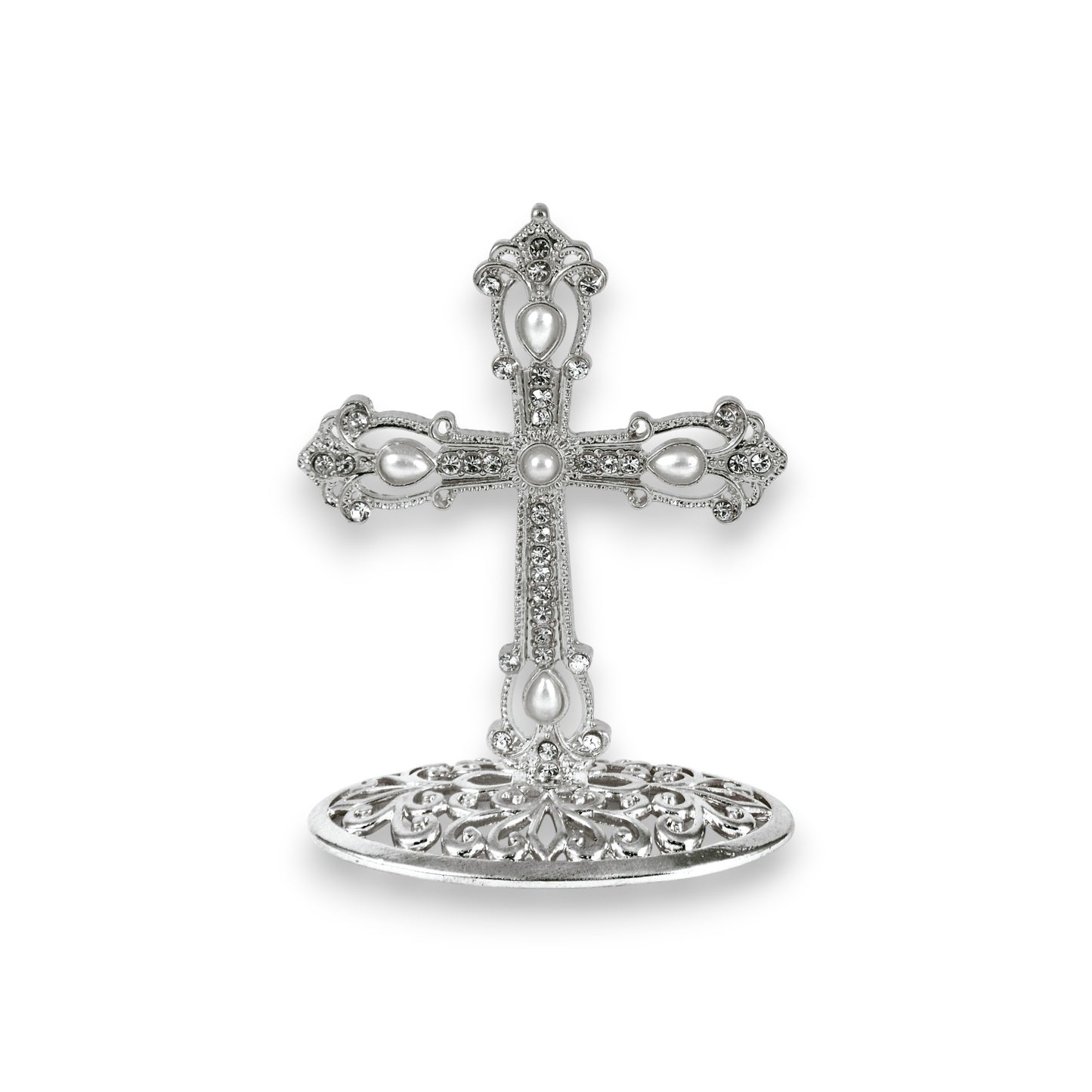 Μεταλλικός Επιτραπέζιος Σταυρός – 2 Χρώματα Τριγωνικός