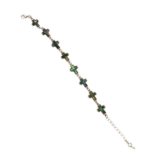 Γυναικείο Βραχιόλι Με Φίλντισι Πράσινο