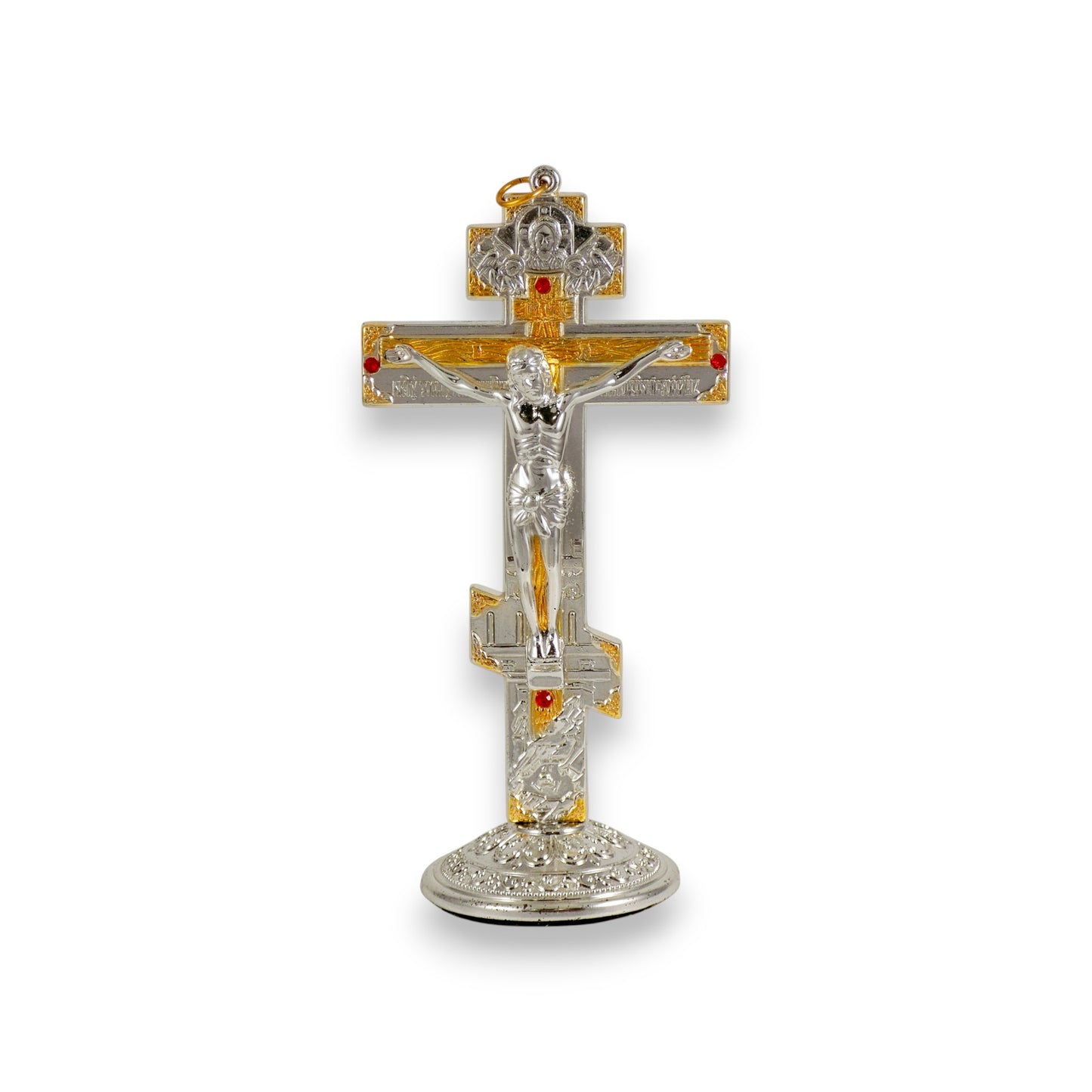 Μεταλλικός Επιτραπέζιος & κρεμαστός Σταυρός – Χρυσός
