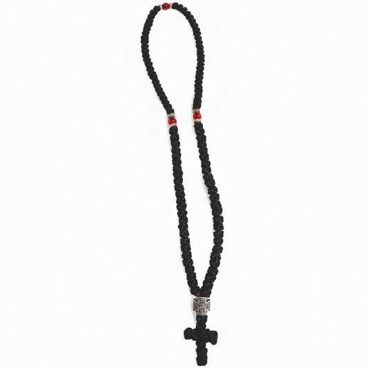 Προσευχητάρι 100 Κόμπων – Μεταξωτή Κλωστή & Μεταλλικός Σταυρός