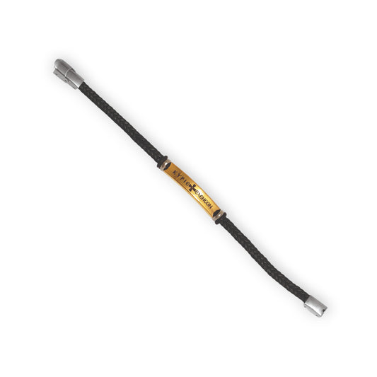 Αντρικό Βραχιόλι - Δερματίνη Ατσάλι