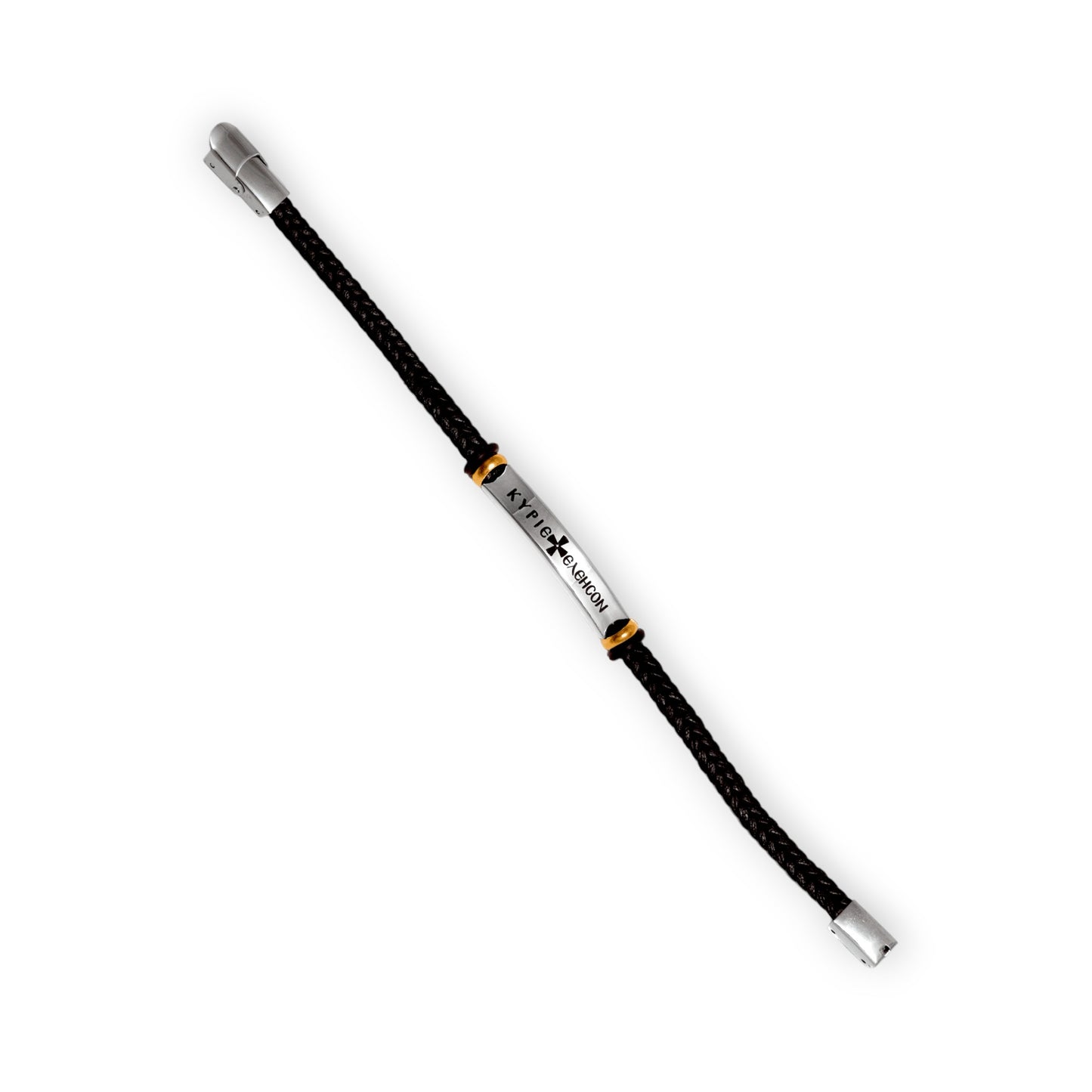 Αντρικό Βραχιόλι - Δερματίνη Ατσάλι