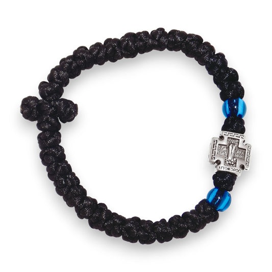 Κομποσχοίνι 33 Κόμπων Χοντρό - Γαλάζια Χάντρα