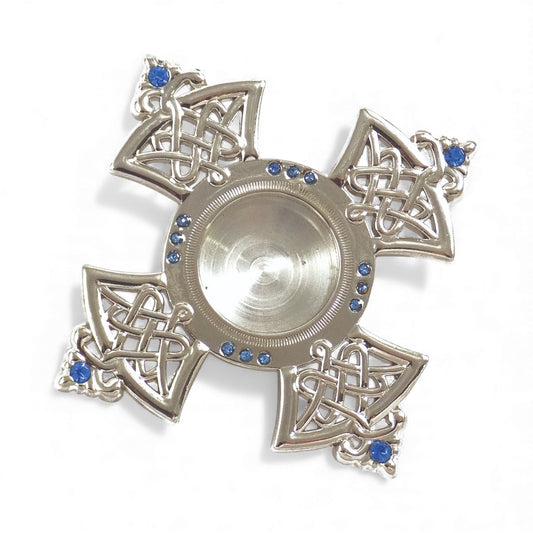 Μεταλλική Λειψανοθήκη Ασημί – Γωνίες & Σμάλτο