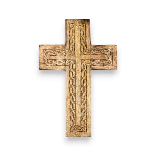 Σταυρός Ξύλινος Σκαλιστός 31×24 cm — Χειροποίητος